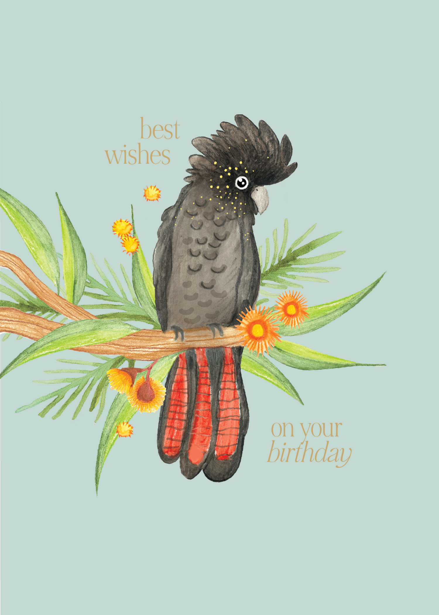 Greeting Card Gumtree Friends - Best Wishes Cockat